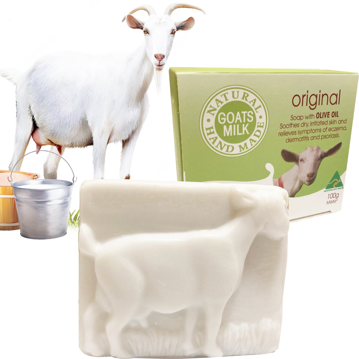 Hair Care Olive Oil - 100g Natural Handmade Goats Milk Soap