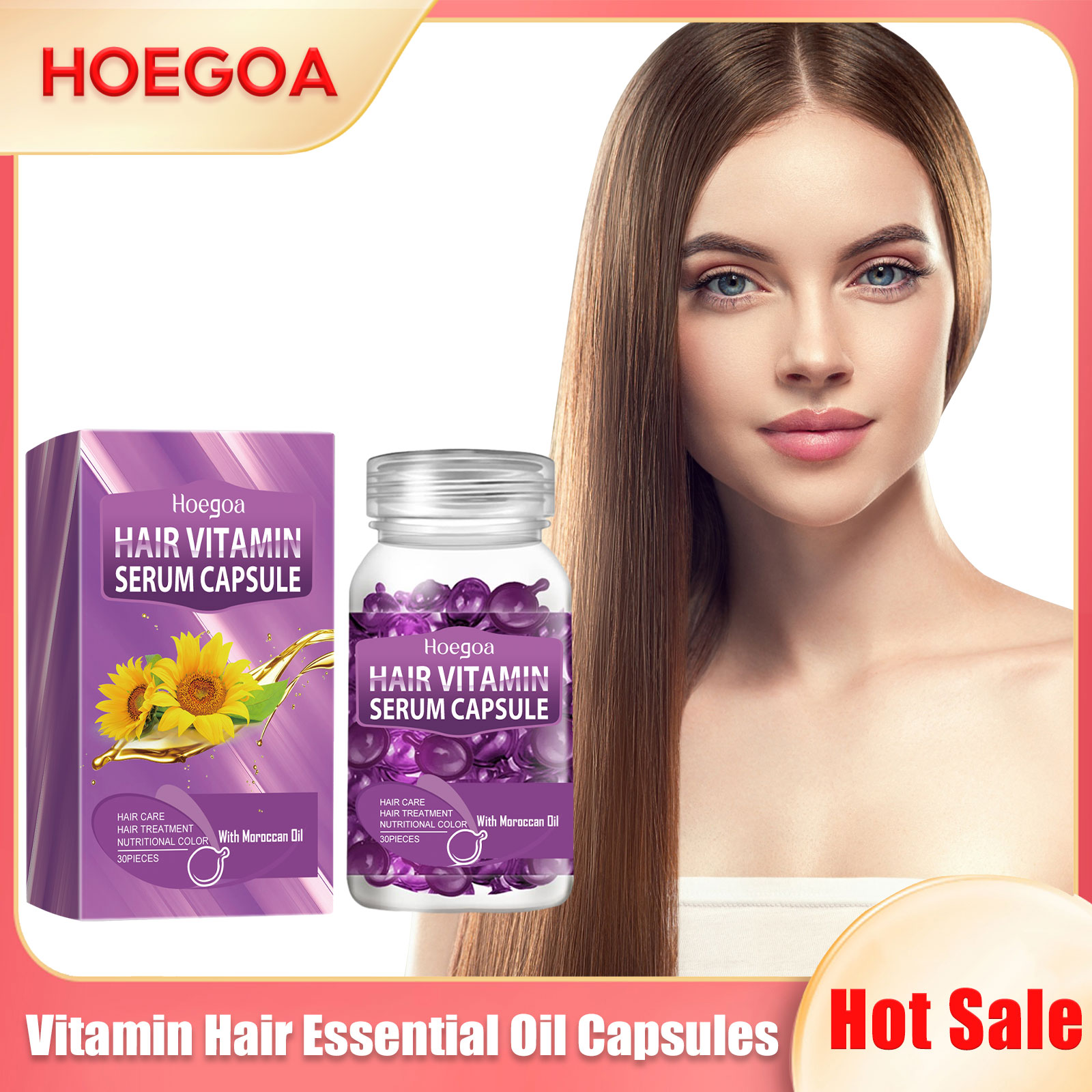 Hair Care Oil Serum - Vitamin Hair Essential Oil Capsules Strengthen