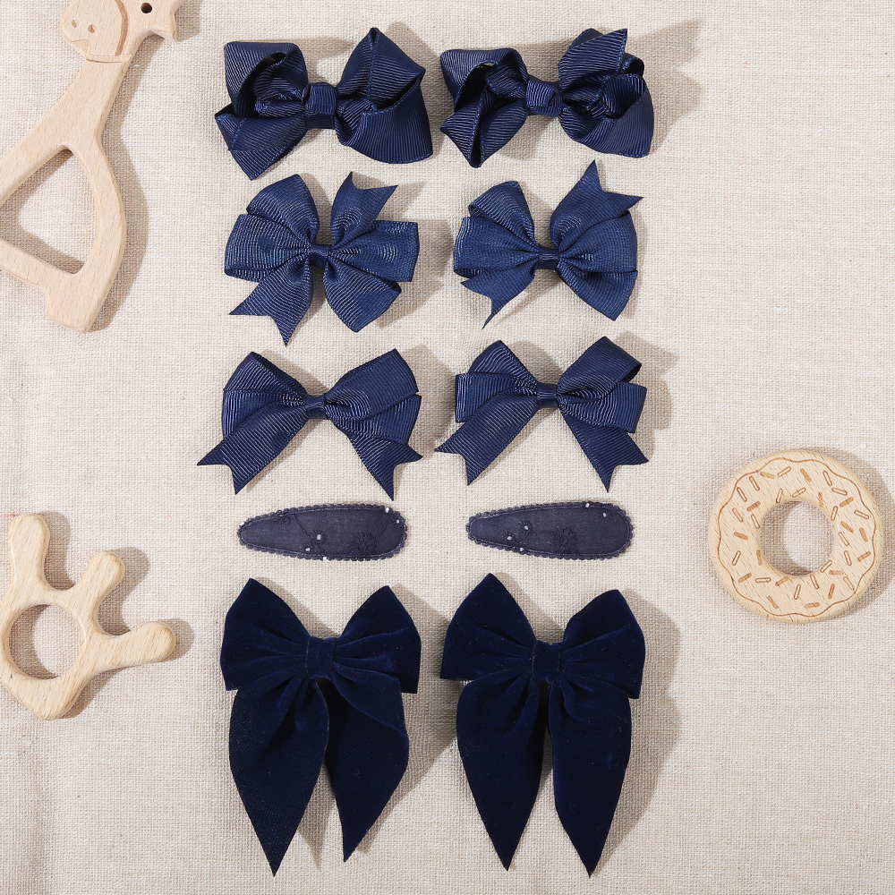 Hair Care Gift Set - 10Pcs/set Bows Hair Clip Set for