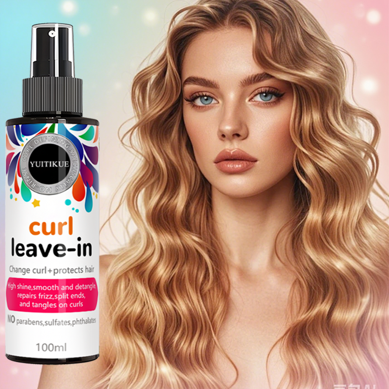 Hair Care Olive Oil - YUITIKUE Leave-In Curl Spray Enhances Shine,