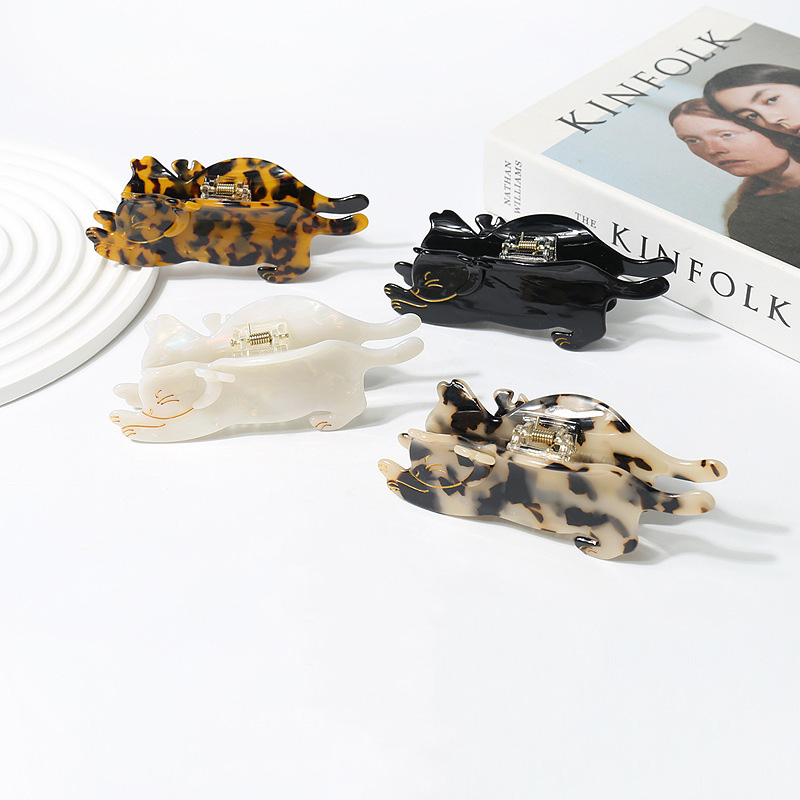Hair Clip Claw Large - 1/4pcs Advanced Ins style leopard print