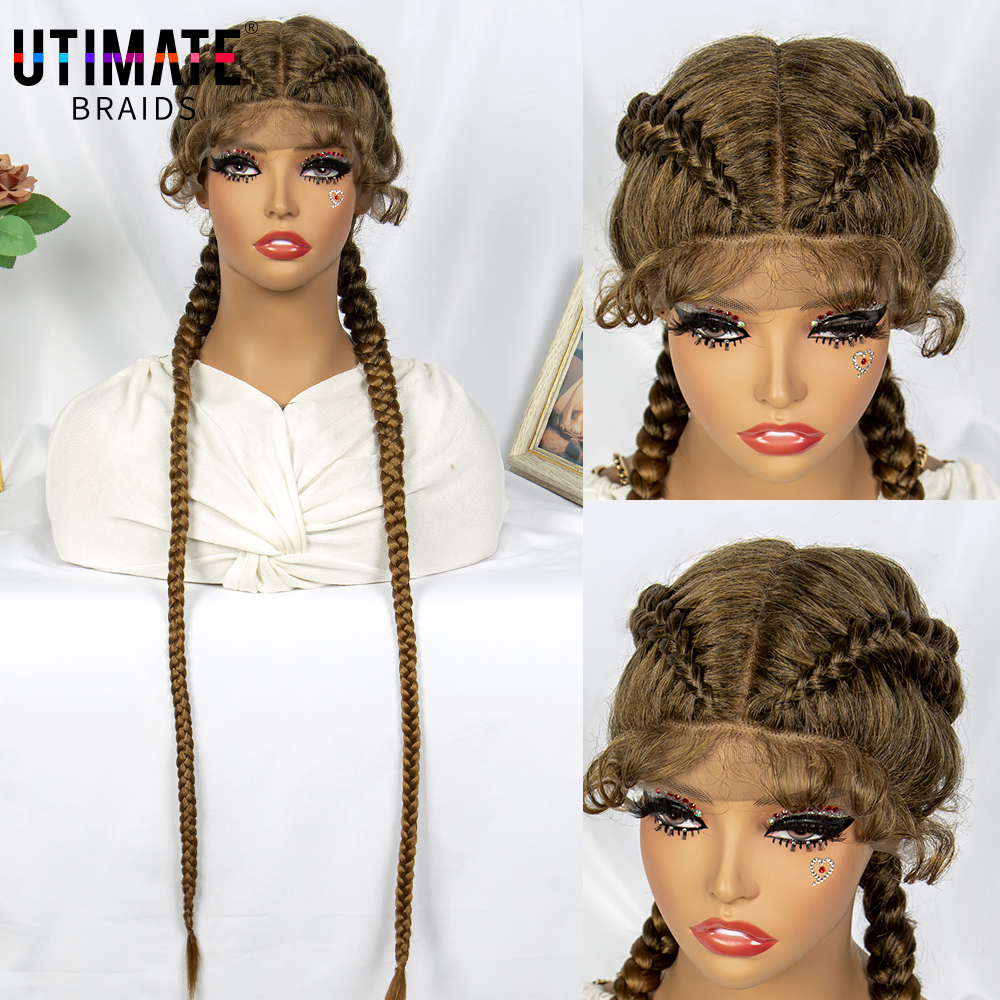 Braiding Hair Kanekalon - Brown Synthetic Braided Wigs Cornrow Braids