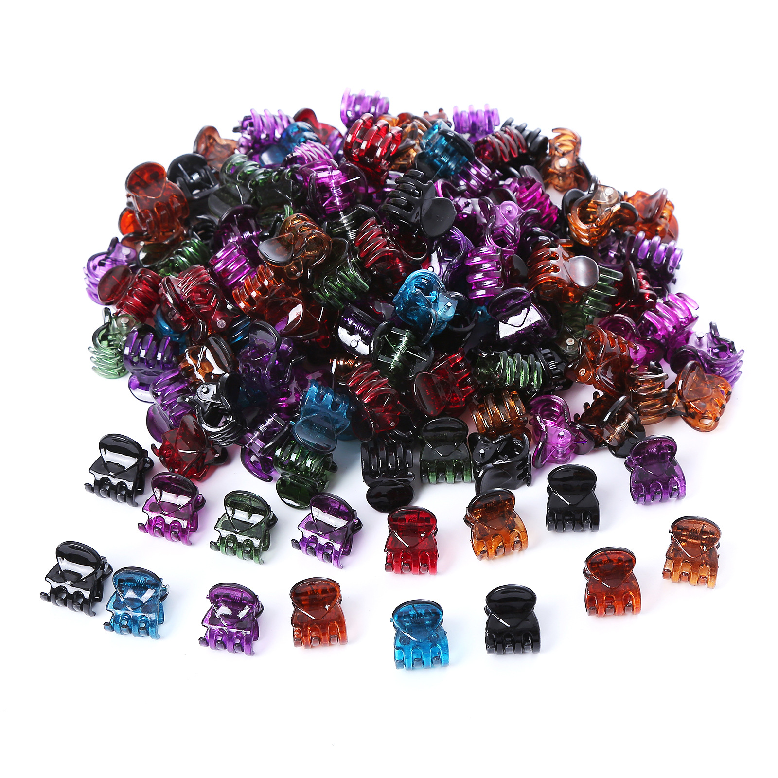 Hair Care Gift Set - 1CM 100Pcs/Set Hair Claw Clips for