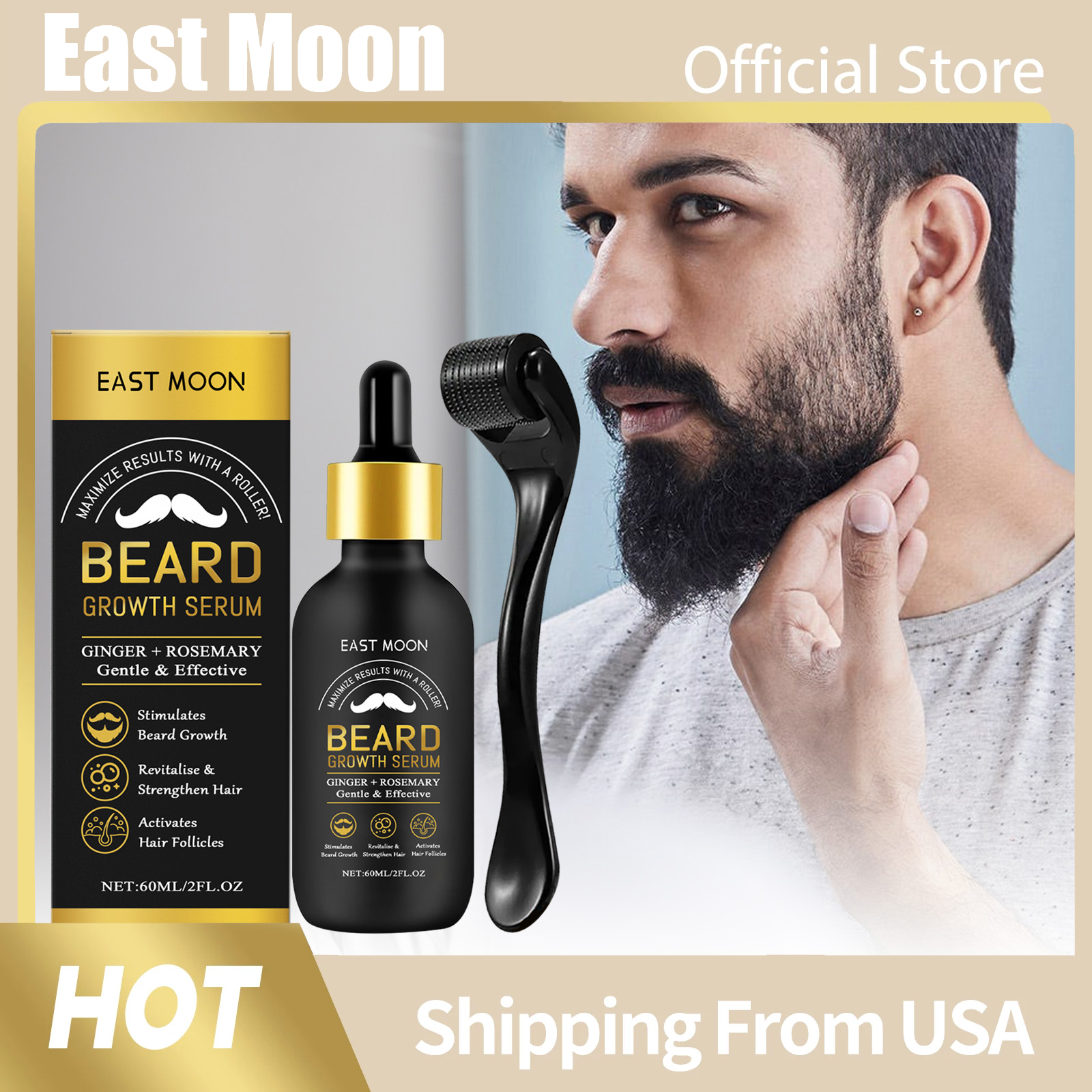 Hair Care Oil Serum - Beard Care Essential Oil Deep Hydration