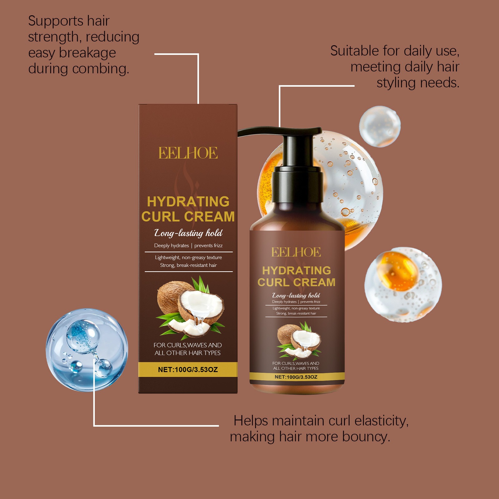 Curl Styling Cream for Wavy an – Hair Care Long Hair recenzja i cena