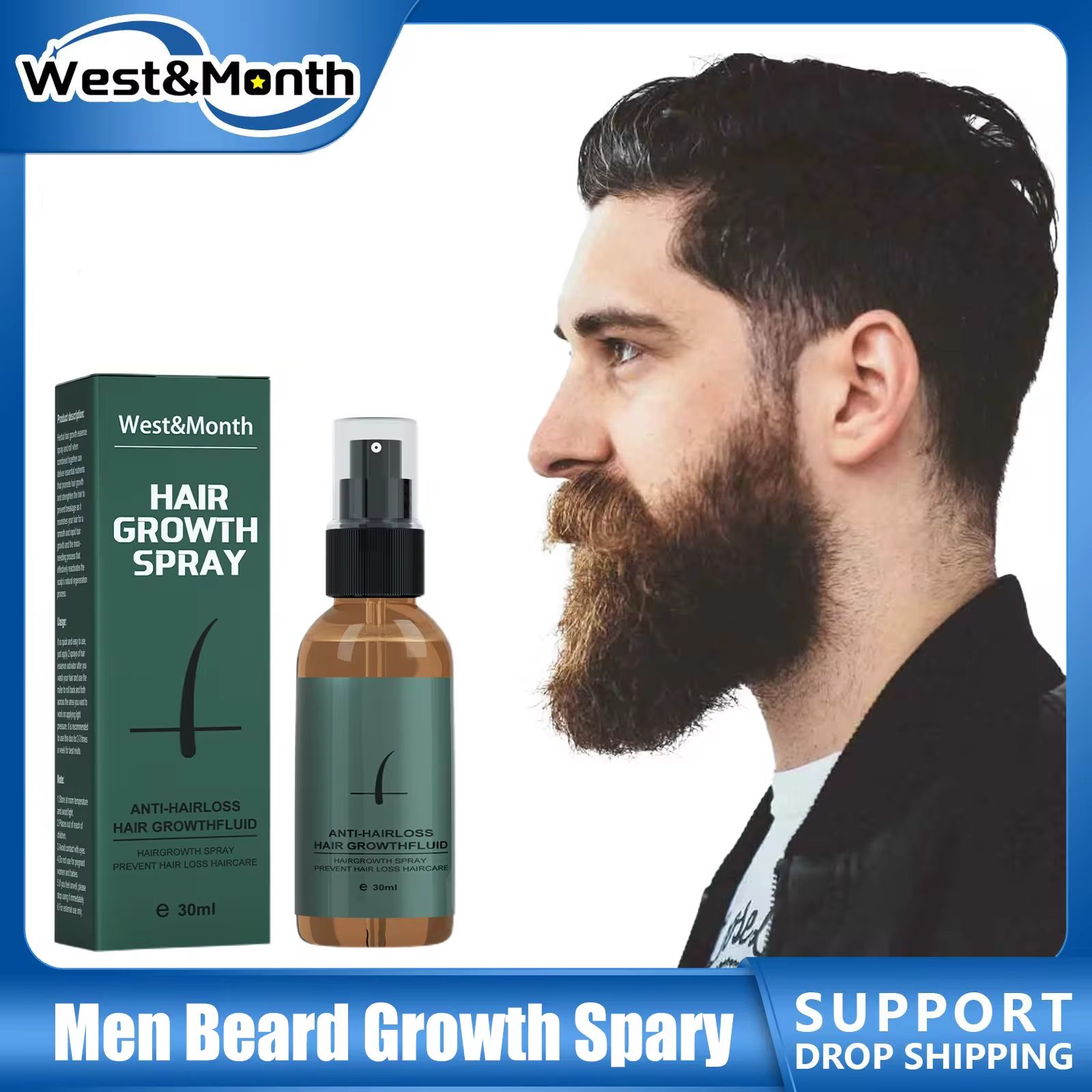 Natural Men Beard Growth Rolle – Hair Care Essential Oil Atomizing recenzja i cena