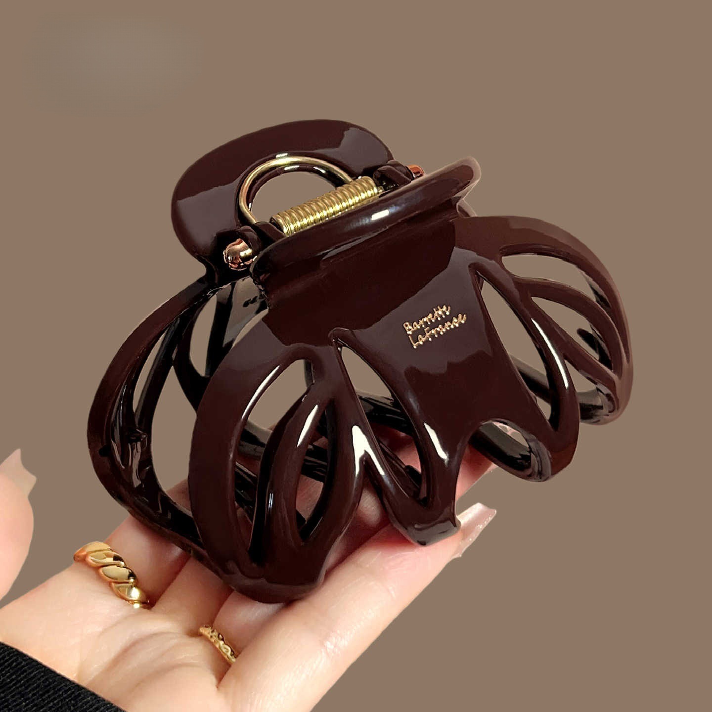 Vvintage Red Black Color Pumpk – Hair Clip Claw Large recenzja i cena