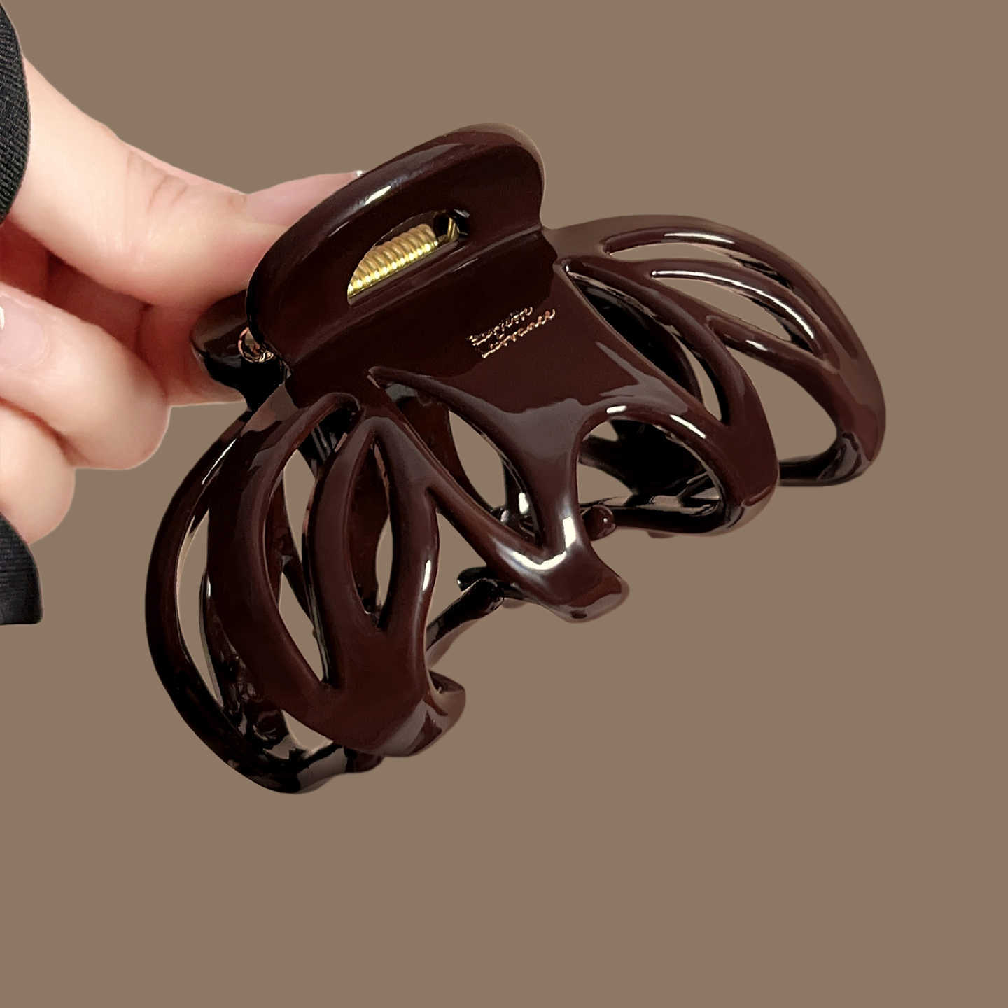 Vvintage Red Black Color Pumpk – Hair Clip Claw Large recenzja i cena