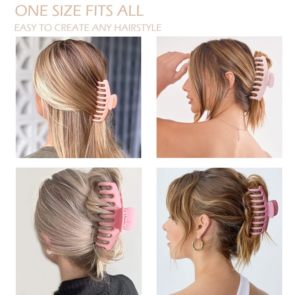 12Pcs Neutral Tone Plastic Hai – Hair Clip Claw Large recenzja i cena