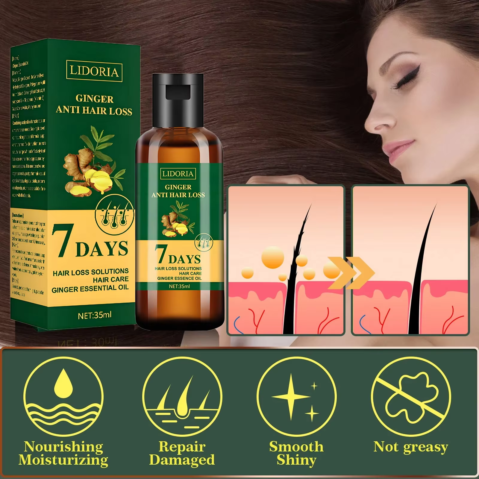 Ginger Hair Growth Essential O – Hair Care Essential Oil Atomizing recenzja i cena