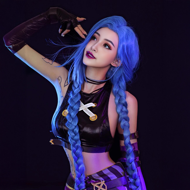 Long Pink Blue Braided Synthet – Braiding Hair Kanekalon recenzja i cena