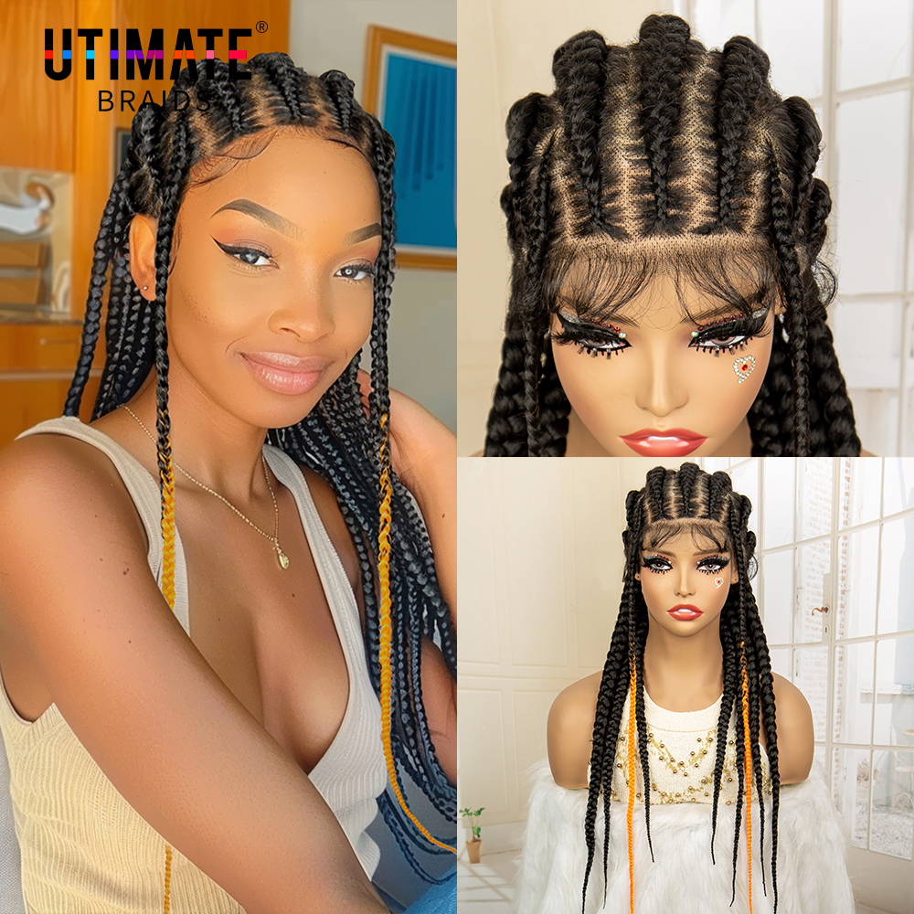 Full lace Cornrow Braided Wigs – Braiding Hair Kanekalon recenzja i cena