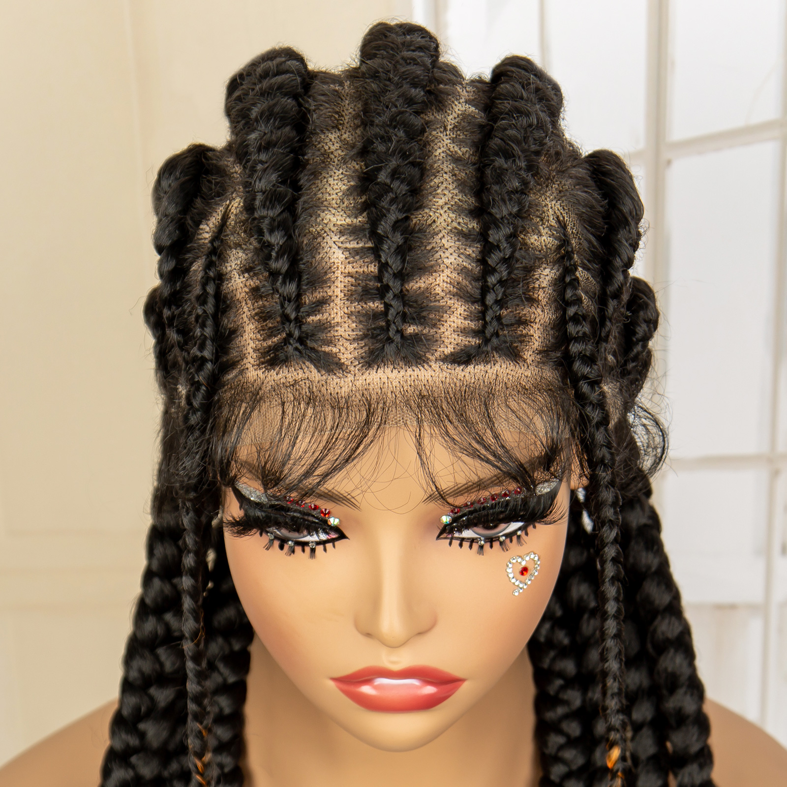 Full lace Cornrow Braided Wigs – Braiding Hair Kanekalon recenzja i cena
