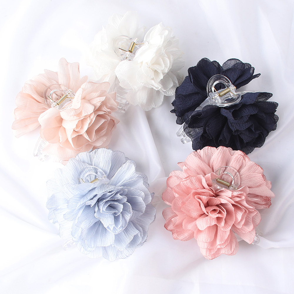 Fabric Big Flower Hair Claw Cl – Hair Clip Claw Large recenzja i cena