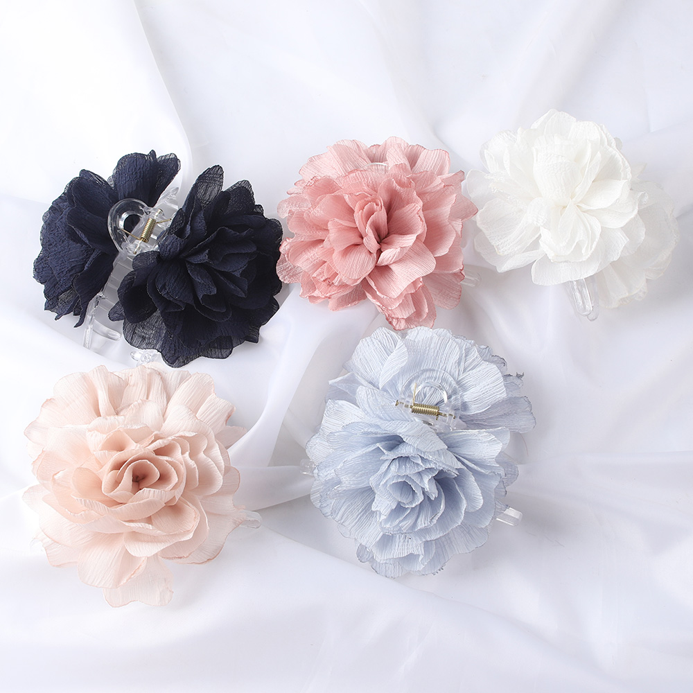 Fabric Big Flower Hair Claw Cl – Hair Clip Claw Large recenzja i cena