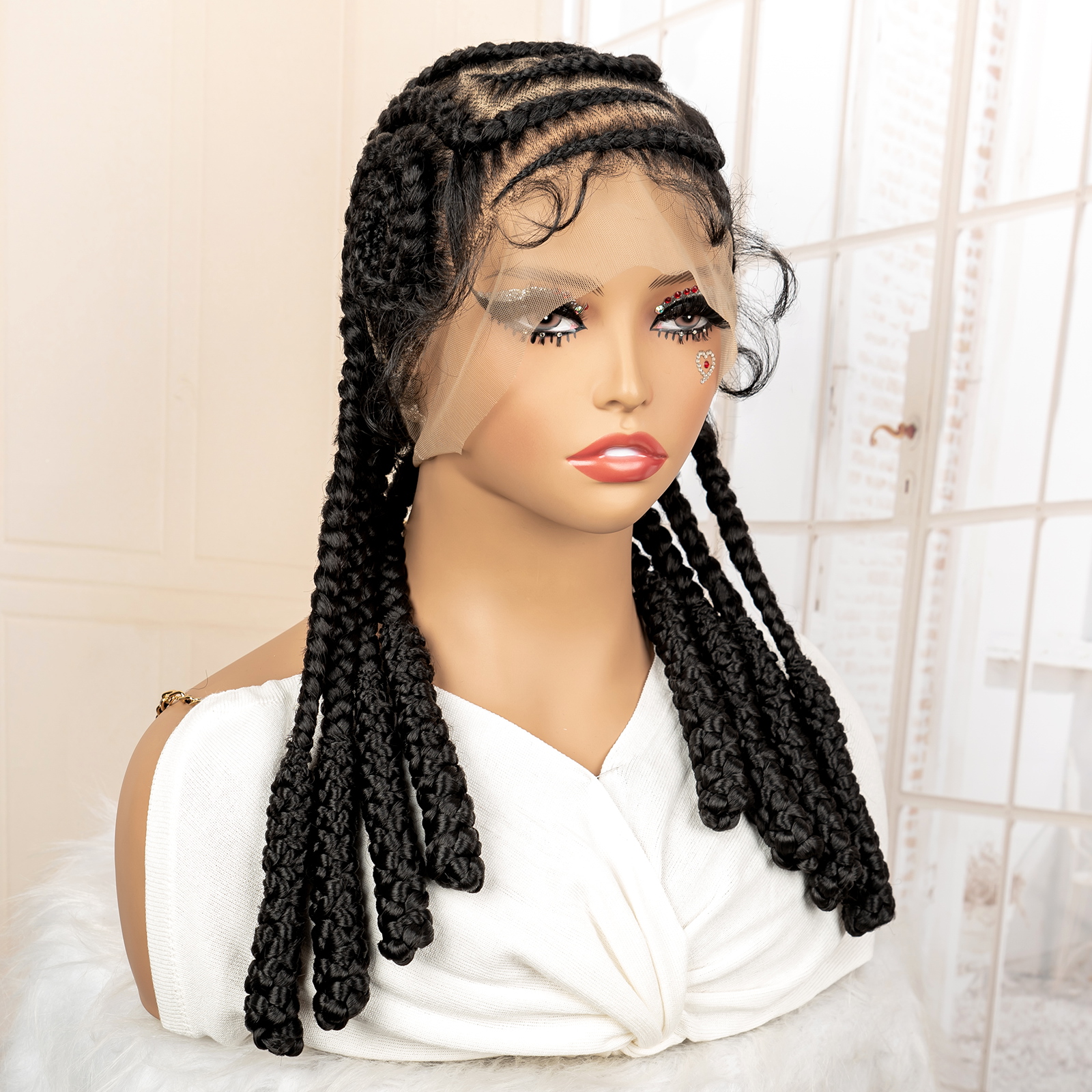 New Synthetic Afro Braided Wig – Braiding Hair Kanekalon recenzja i cena