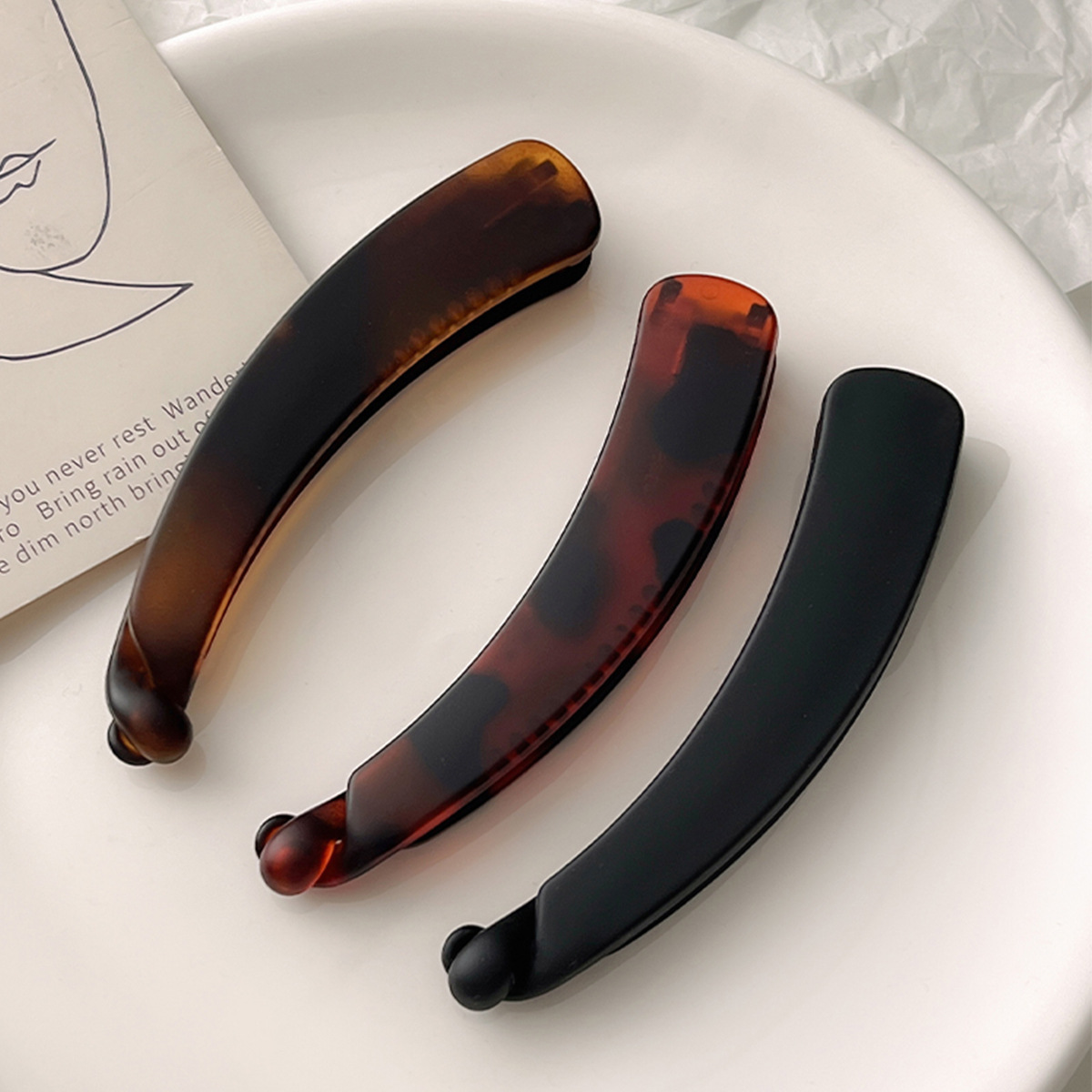 Korean Simple Banana Clip For  – Hair Clip Claw Large recenzja i cena