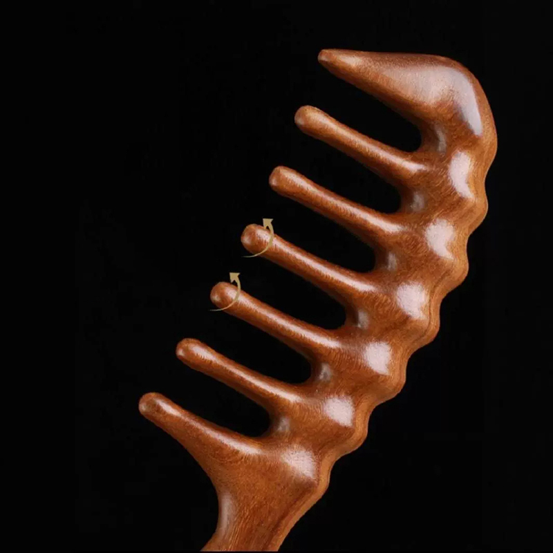Natural Sandalwood Hair Combs  – Hair Care Long Hair recenzja i cena