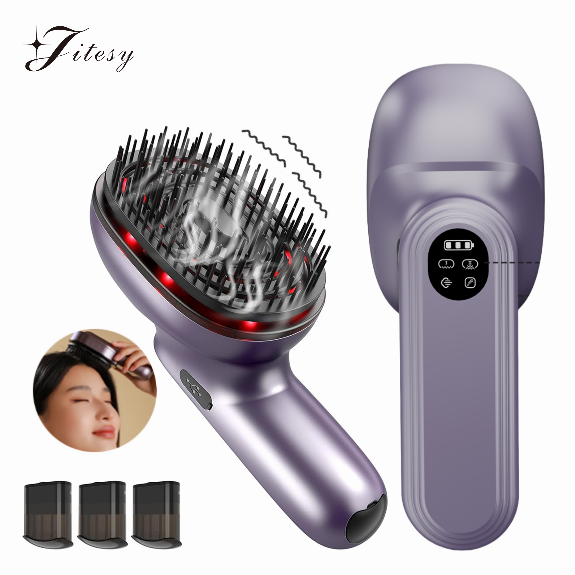 Head Massage Comb Red Light Ha – Hair Care Essential Oil Atomizing recenzja i cena
