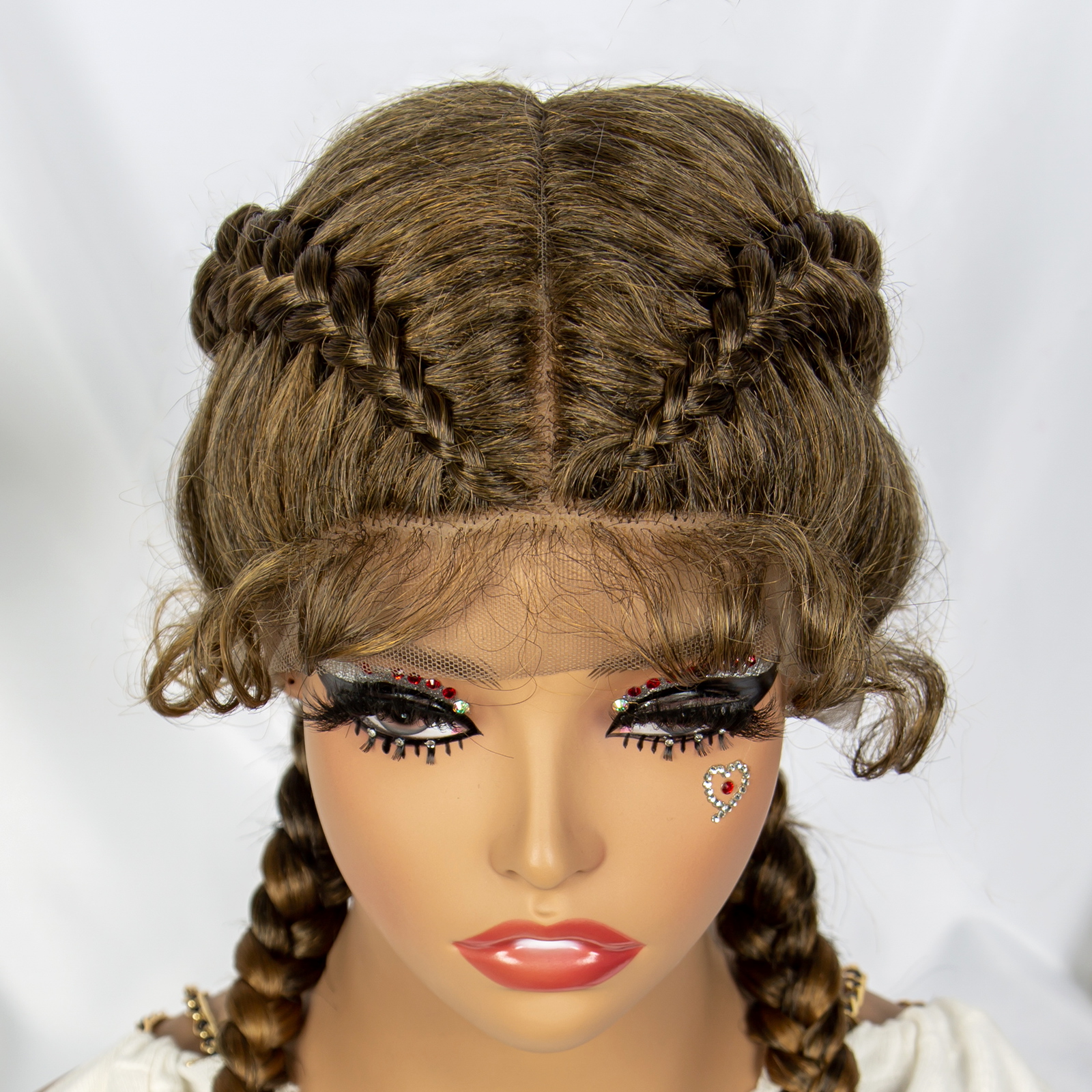 Brown Synthetic Braided Wigs C – Braiding Hair Kanekalon recenzja i cena