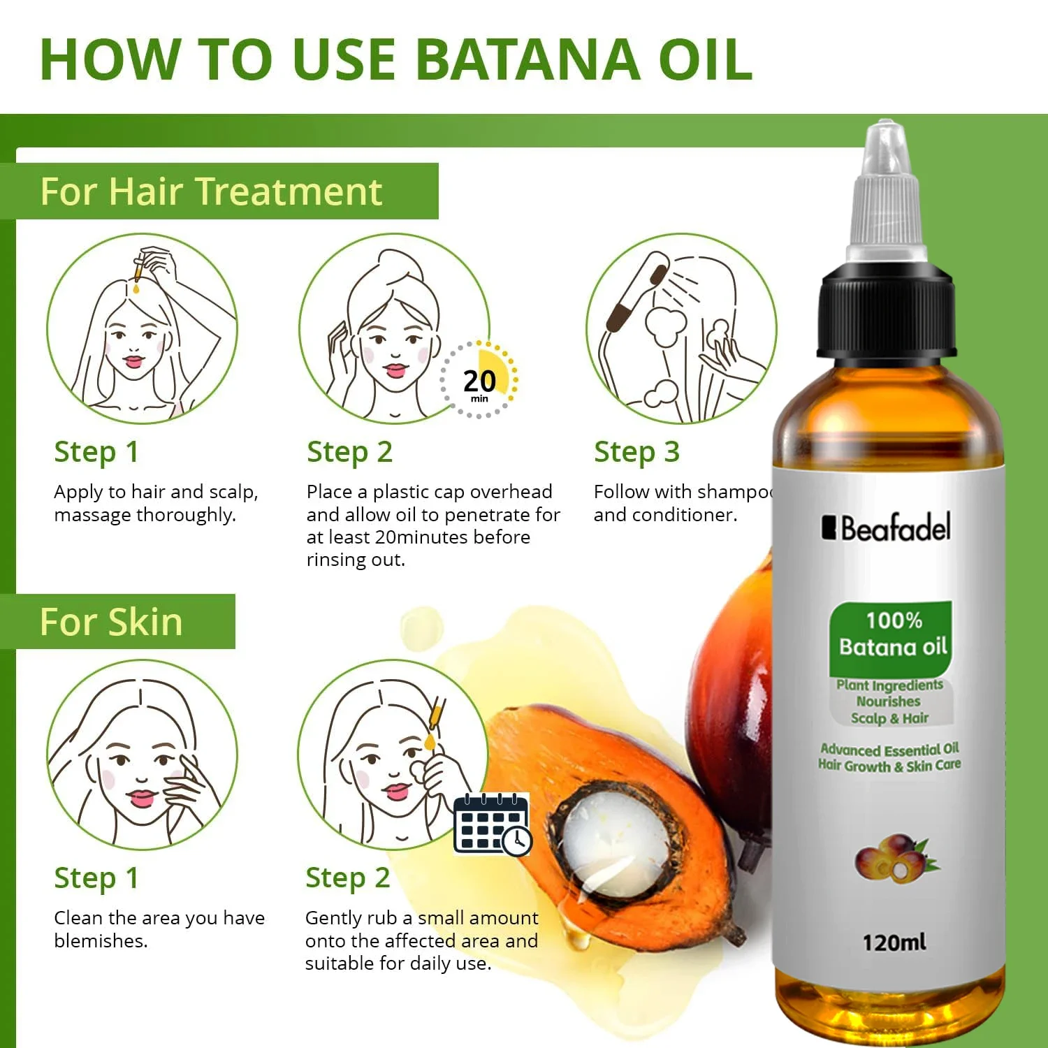 Batana Oil Hair Growth for Men – Hair Care Essential Oil Atomizing recenzja i cena