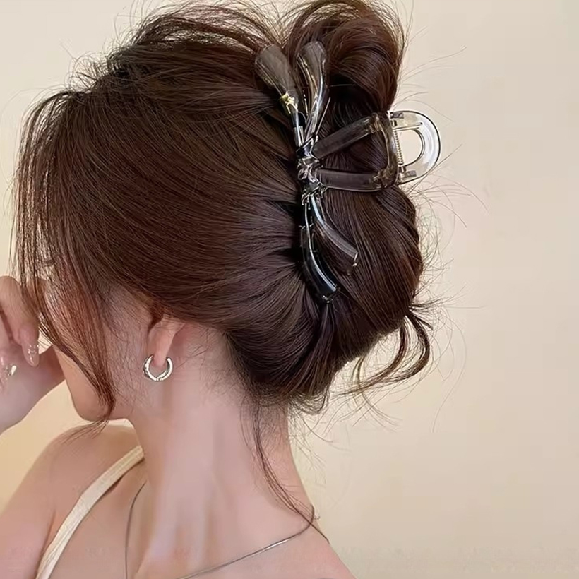 2/4PCS Large Bow Ribbon Hair C – Hair Clip Claw Large recenzja i cena