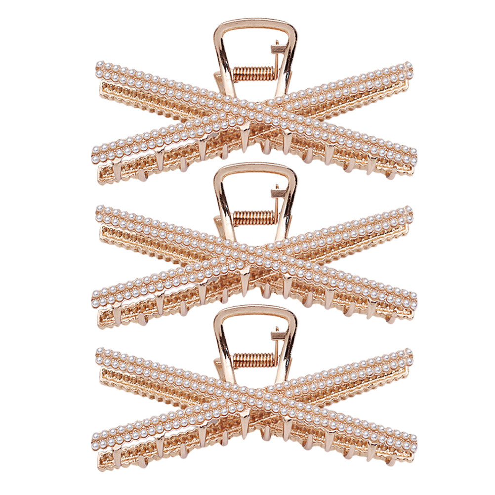 3Pcs Pearl Hair Claws Jaw Clip – Hair Care Daily Routine recenzja i cena