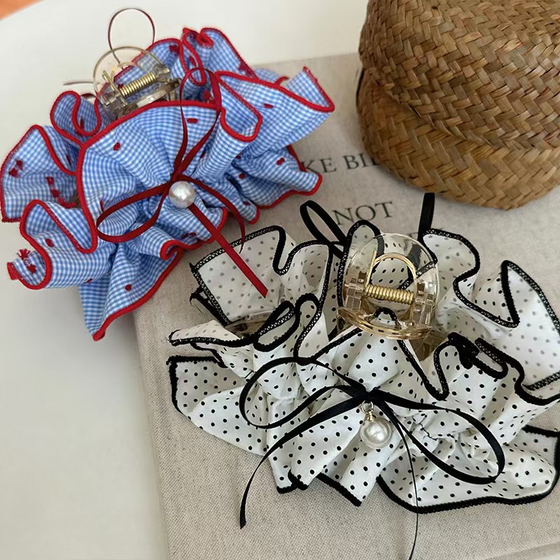 1pc Sweet and high-end fabric  – Hair Clip Claw Large recenzja i cena