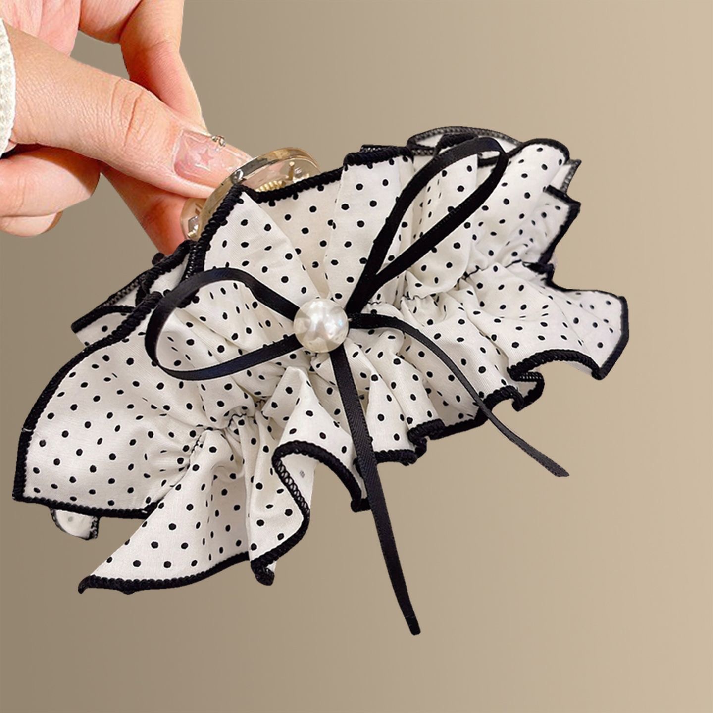1pc Sweet and high-end fabric  – Hair Clip Claw Large recenzja i cena